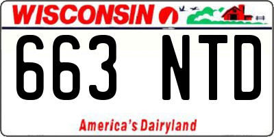 WI license plate 663NTD