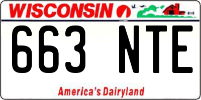 WI license plate 663NTE