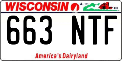 WI license plate 663NTF