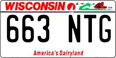 WI license plate 663NTG