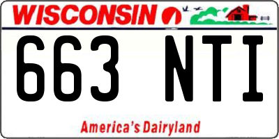 WI license plate 663NTI
