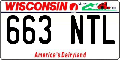 WI license plate 663NTL