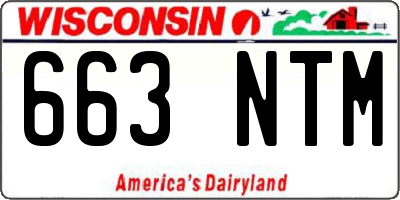 WI license plate 663NTM