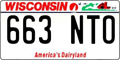 WI license plate 663NTO