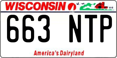 WI license plate 663NTP