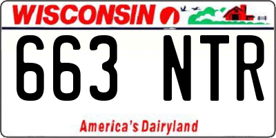 WI license plate 663NTR