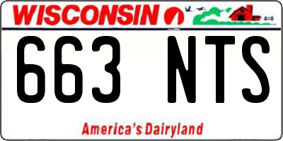 WI license plate 663NTS