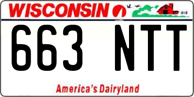 WI license plate 663NTT