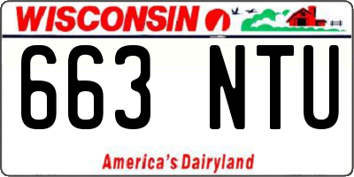 WI license plate 663NTU