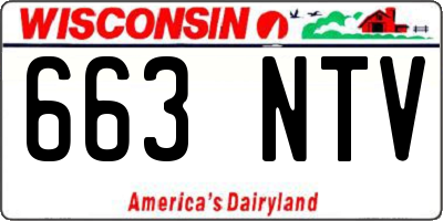 WI license plate 663NTV