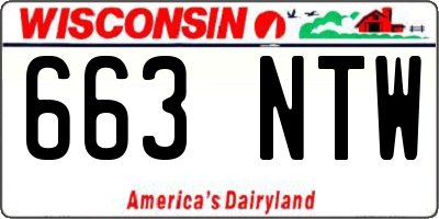WI license plate 663NTW