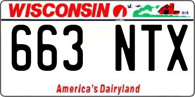 WI license plate 663NTX