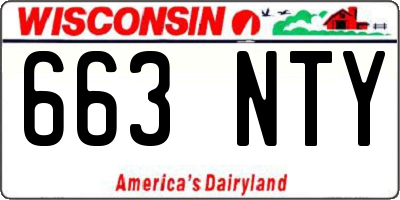 WI license plate 663NTY