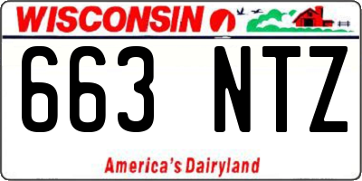 WI license plate 663NTZ