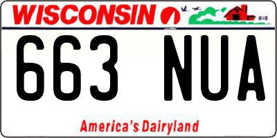 WI license plate 663NUA