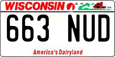WI license plate 663NUD