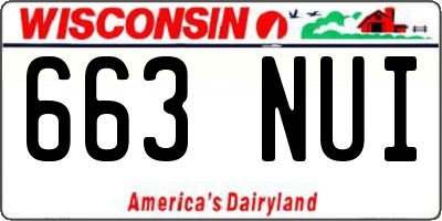 WI license plate 663NUI
