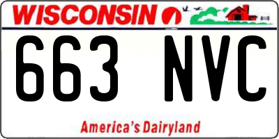 WI license plate 663NVC