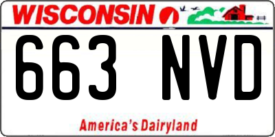 WI license plate 663NVD