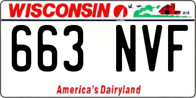 WI license plate 663NVF