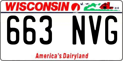 WI license plate 663NVG