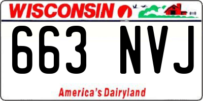 WI license plate 663NVJ