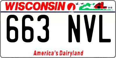 WI license plate 663NVL