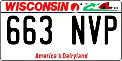 WI license plate 663NVP