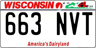 WI license plate 663NVT