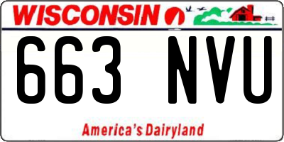 WI license plate 663NVU