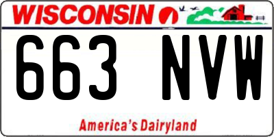 WI license plate 663NVW