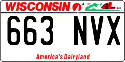 WI license plate 663NVX