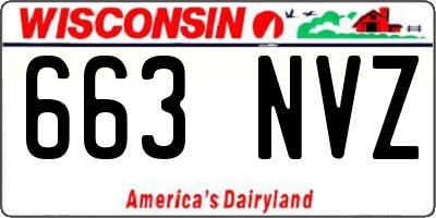 WI license plate 663NVZ