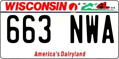 WI license plate 663NWA