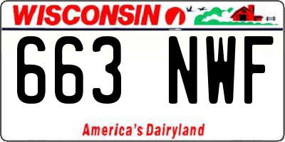 WI license plate 663NWF