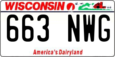 WI license plate 663NWG