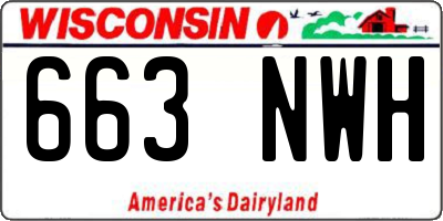 WI license plate 663NWH