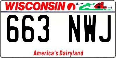 WI license plate 663NWJ