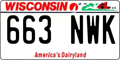 WI license plate 663NWK
