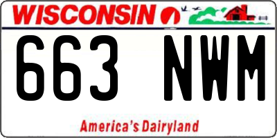 WI license plate 663NWM