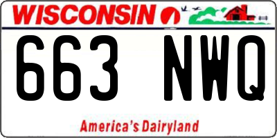 WI license plate 663NWQ