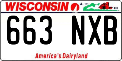 WI license plate 663NXB