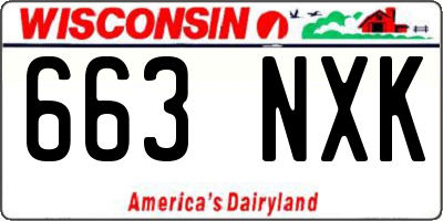 WI license plate 663NXK