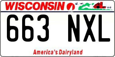 WI license plate 663NXL