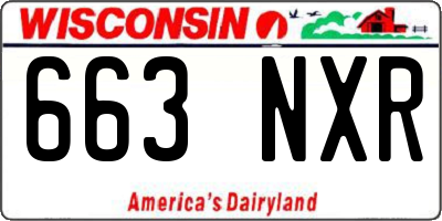 WI license plate 663NXR