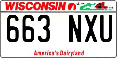 WI license plate 663NXU