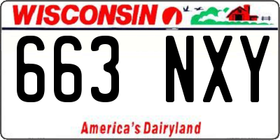 WI license plate 663NXY