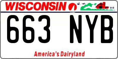WI license plate 663NYB