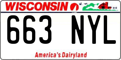 WI license plate 663NYL
