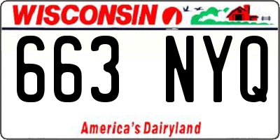 WI license plate 663NYQ